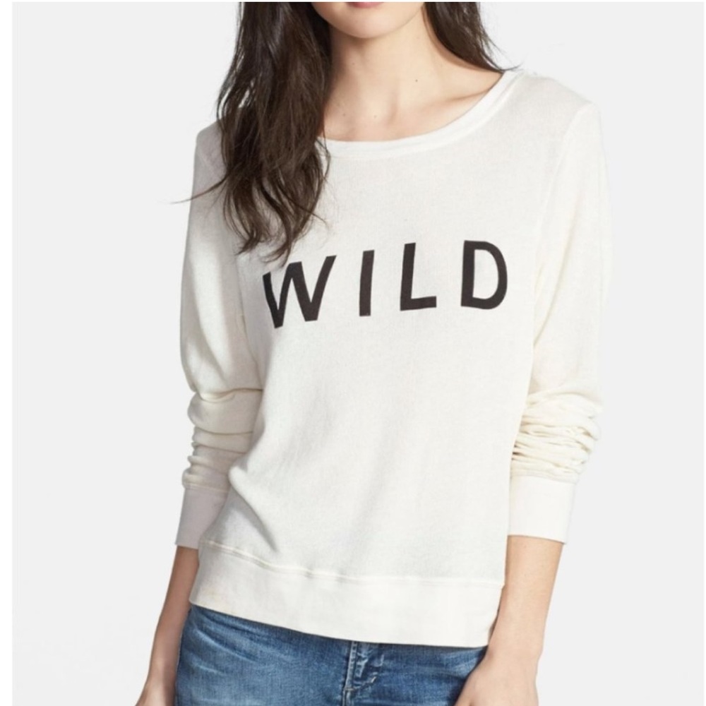 Wildfox “WILD” beach knit pullover jumper